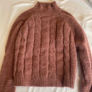 Absolutely Pink Cowl Neck Sweater Luxurious Knit